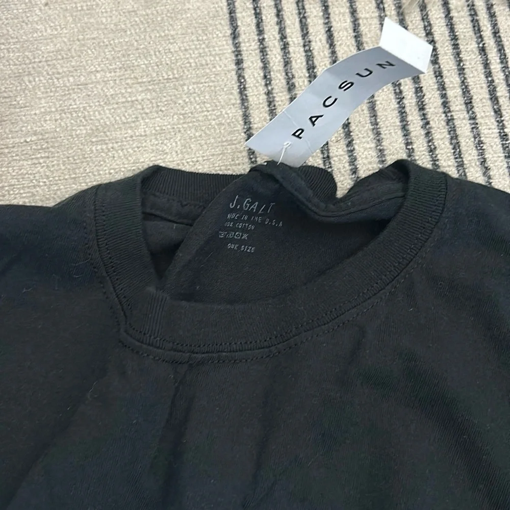 NWT Pac-sun 1 Sz Long sleeve black Malibu Tee - Picture 2 of 4